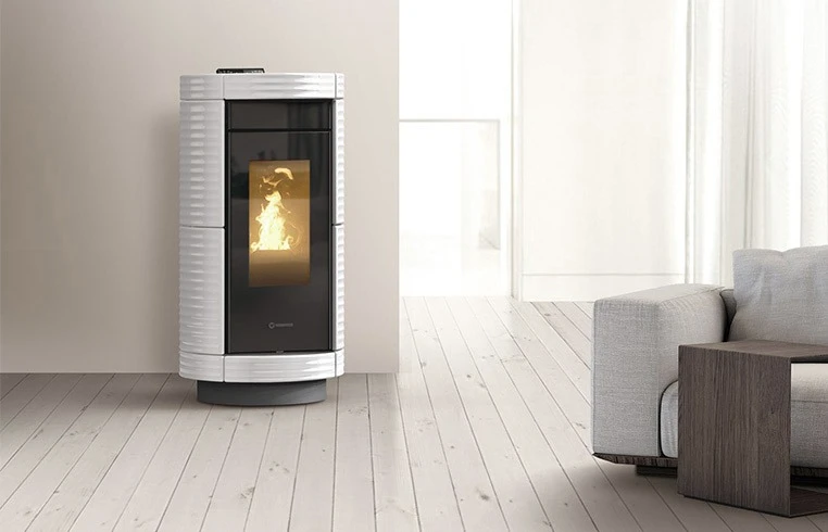 negozio stufe a pellet di design moderno